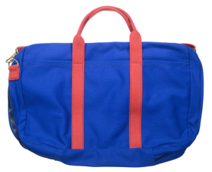 howard yount blue and red canvas briefcase