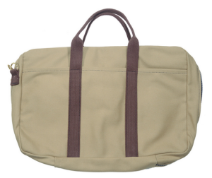 howard yount tan and brown canvas briefcase