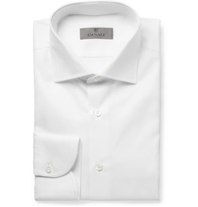 canali white slim fit shirt