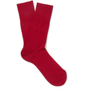 falke red dress socks